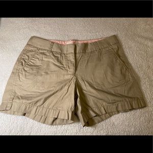 Women’s J Crew Chino Shorts. Size 8. Great condition. Tan color.